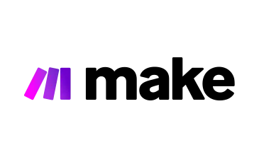 Logotipo de Make para integración de aplicaciones y automatización no-code.